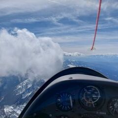 Flugwegposition um 13:37:19: Aufgenommen in der Nähe von 38037 Predazzo, Autonome Provinz Trient, Italien in 3633 Meter